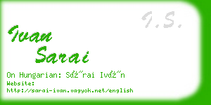 ivan sarai business card